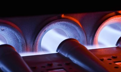 Furnace repair and installation work inside a home
